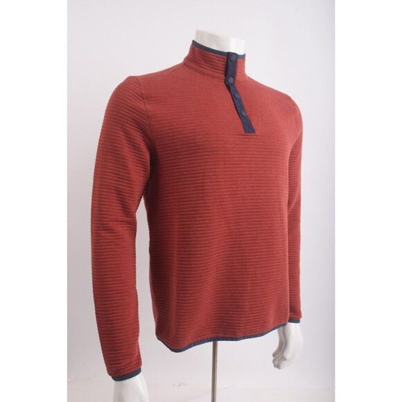 Southern Tide Mens Rutland Reversible Heather Quilted Shirt S Red Ivory 9462 - Picture 2 of 9